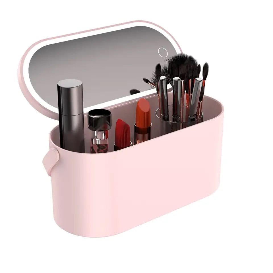 Touch Light Storage Makeup Case, Makeup Organizer Box with LED Light Mirror, Multipurpose Travel Makeup Organizer, Portable Travel Makeup Organizer, Box Mirror Cosmetics Organizer Touch Light Storage Makeup Case, Makeup Organizer Box with LED Light Mirror, Multipurpose Travel Makeup Organizer, Portable Travel Makeup Organizer, Box Mirror Cosmetics Organizer